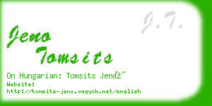 jeno tomsits business card